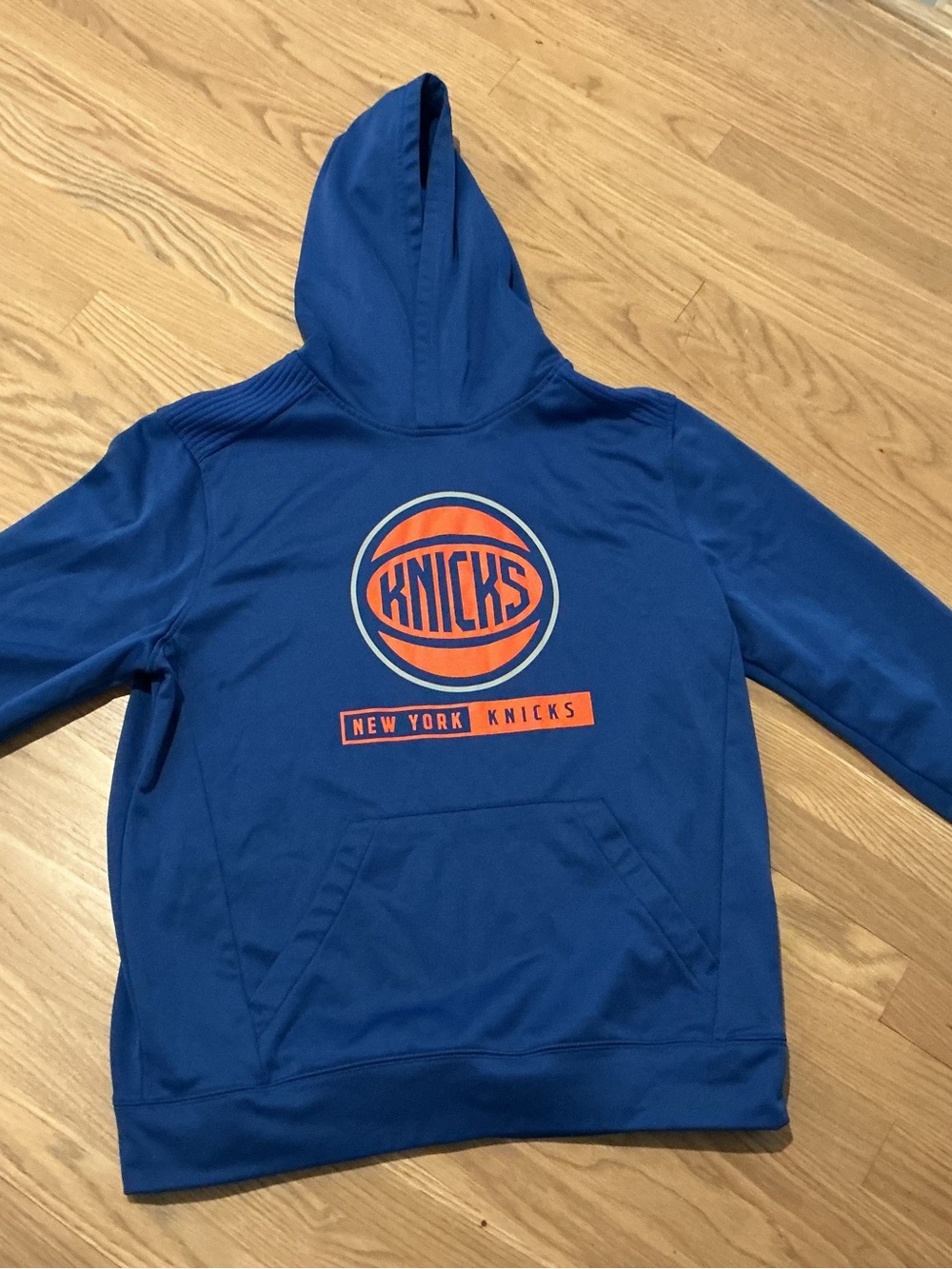 New York Knicks Blue Hooded Pullover Sweatshirt